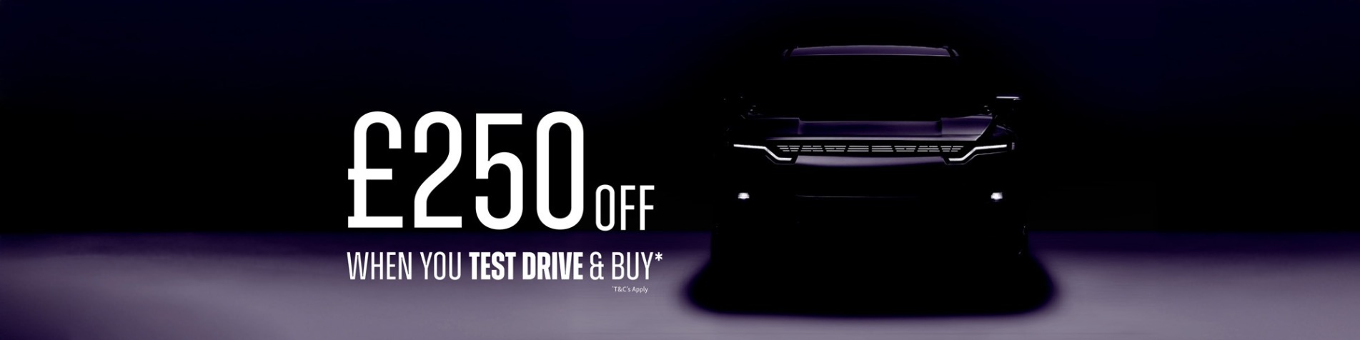 £250 off test drive banner